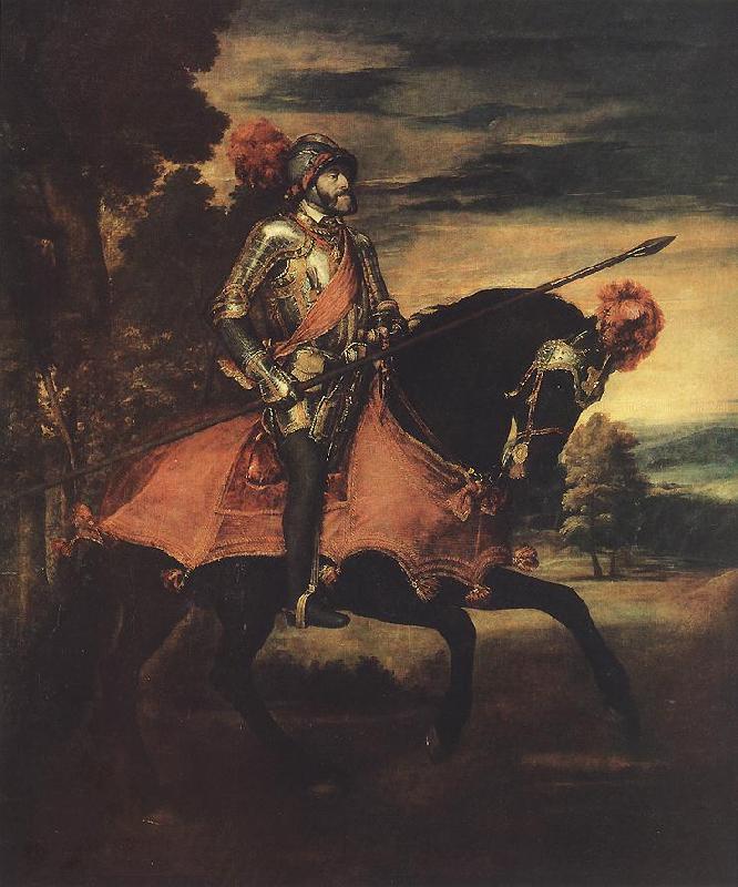 TIZIANO Vecellio Emperor Charles V at Mhlberg ar Germany oil painting art